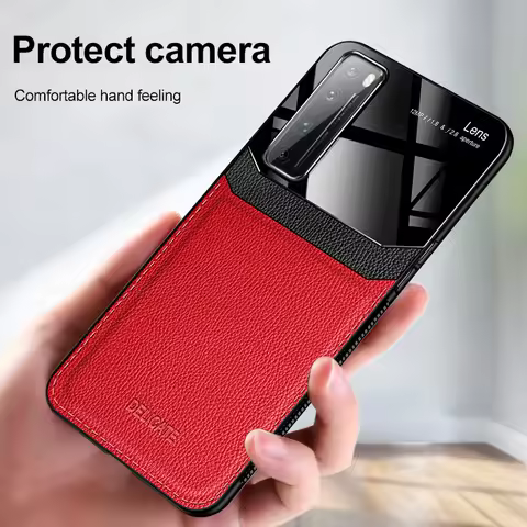 Huawei Nova 7 Nova 7 Pro S5G case silicone bumper leather plexiglass case for Huawei Nova7 case Nova
