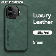 Keysion da PU retro sang trọng trường hợp cho iqoo Z9 5g Z9 Turbo silicon mềm + PC điện thoại chống 