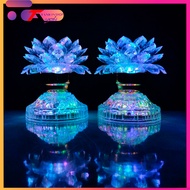 [Price One bag] 2-Storey LED Lotus Altar Light Changes 7 Colors Of Buddha Altar White Ancestors Chung Beautiful Altar [TMS-20W]