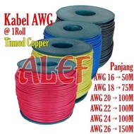 DISC PRICE - 1 Roll AWG Cable 16 18 20 22 24 26 tinned copper stranded Roll