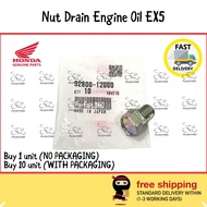 92800-12000 HONDA EX5 DREAM / POWER Bolt Flange 12mm Drain Plug Cock Engine Oil / Screw Skru Nut Min