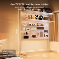 ชั้นวางของแบบตั้งพื้น Pegboard ขนาด 182 ซม. โครงเหล็กกล้าคาร์บอนสีงาช้าง ชั้นวางจัดระเบียบปรับได้สำห