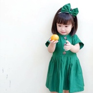 [Dijual] Button Dress Korean Style | Dress Casual Anak | Dress Casual