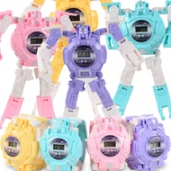 Creative Robot Transforming Kids Watch Transformation Toys Boys Wrist Watch Kids Electrical Smart Robots Watches Toys For Girls
