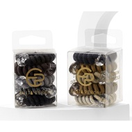 SG{ EVITA PERONI } 5pcs of New Curly Pony Elastic with bead/strong elastic ponytail in a box