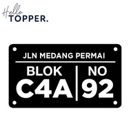 Choice - Custom Acrylic House Number 30X17 Embossed Acrylic House Number/