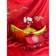 CNY Chinese New Year Gift Box Ingot Hamper Abalone Vegetarian 金元宝过年礼盒礼篮