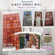 Albeit Midi Prayer Rug, Medium white Turkish Carpet Prayer Rug, Turkish Fur Prayer Rug, Size 55x110c