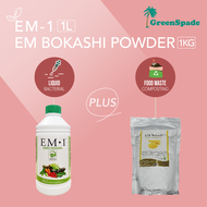 [BUNDLE PACK] Green Spade - EM.1 1L + EM Bokashi Powder 1kg