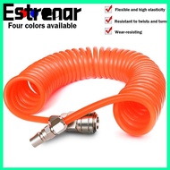 ESTRENAR Air Compressor Hose Tube, With Connector Flexible PU Air Compressor Hose, Plug Air Fittings