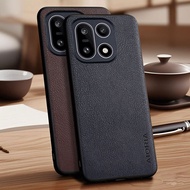 Case for Oneplus 15 13 13R 12 12R 11R 10T Pro Vegan Faux Lychee Pebbled leather Phone cover funda fo