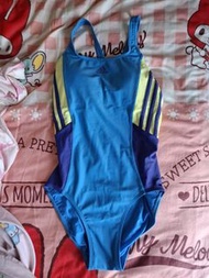 Adidas 藍色連身泳衣 練水用