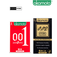 OKAMOTO 001 Condoms pack of 2 pieces and 002 Condoms pack of 8 pieces