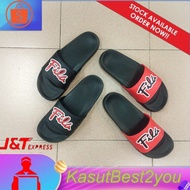 FILA Black and Red Slippers/Sandals