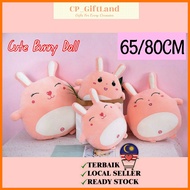 [65/80cm] Cute Rabbit Plush Toys Fluffy Bunny Rabbit Doll Gift Patung Arnab Bantal Comel Gebu Hadiah Hari Jadi Budak