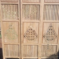 Sketsel partisi penyekat ruangan minimalis kayu jati solid mentah