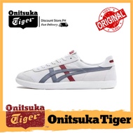 【SG Outlet Store】Onitsuka Tiger Tokuten Red Gray for men and women Low-top casual sneakers