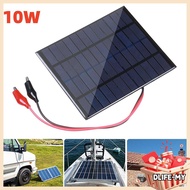 【In Stock】10W 12V Outdoor Portable Solar Panel with Clip for 9-12V Battery Charging