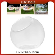[LovoskiacMY] Slant Cut Bowl Vase Glass Terrarium Container Decorative Bevel Cut Plant Bowl Micro La