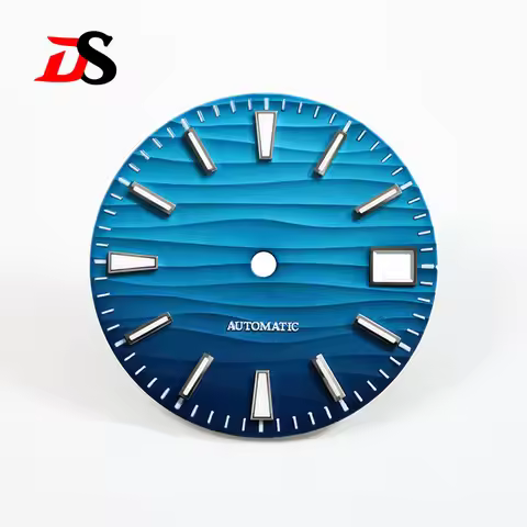 28.5mm Wave Stripes Dial BGW9 Lume High Quality for NH35 NH36 Movement Classic Watch Face 3 O'clock/
