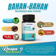 NUTRIDAX MAX FOCUS (30 TABLET) UNTUK ANAK-ANAK FOKUS BELAJAR MENINGKAT