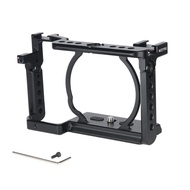 NICEYRIG Camera Cage for Sony A6400 A6500 A6100, with 1/4'' 3/8'' Locating Hole NATO Rail and Cold S