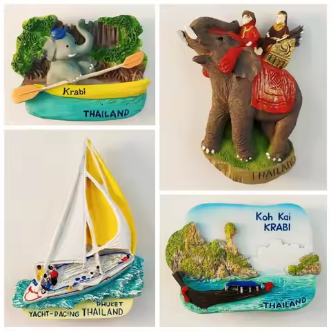 Thailand Souvenirs Chicken Island Fridge Stickers Bangkok Phuket Tak Changwat Krabi Koh Samui Fridge