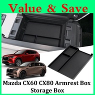 Mazda CX-60 CX-80 Car Armrest Box Storage Central Storage Decoration Coin Card Organizer Compartment