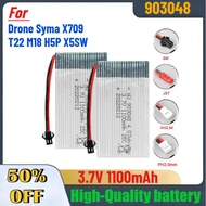 3.7V 1100mAh 903048 Rechargeable Lithium Battery for Drone Syma X709 T22 M18 H5P X5SW Quadcopter RC 