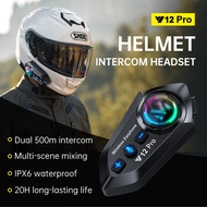 BRoses Y12Pro Motorcycle Helmet Bluetooth Headphones: Noise Cancelling, Long Battery Life, Waterproo