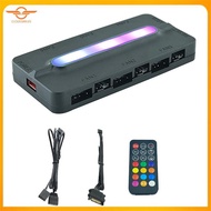 [CloudsMiles.th] ARGB Controller 5V/3Pin ARGB 4Pin Fan PWM HUB PWM ARGB Fan Hub ARGB Hub Splitter fo