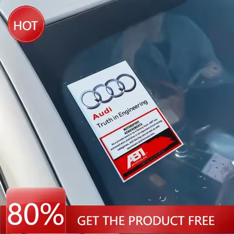2025 Jdm Creative Car Modified AUDI Sticker Auto Logo Windshield Electrostatic Racing Decals Sticker