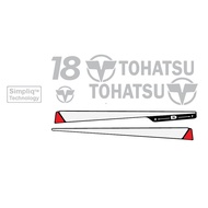TOP COWLING STICKER ENGINE TOHATSU 18 HP