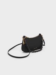 Alcott Scarf Chain-Link Bag - Black