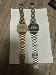 Casio A168 金色及銀色電子錶
