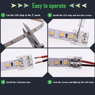 20 Pack Transparent Solderless LED Connector and 16.4FT AWG Wire,for Connecting LED Strip to Wire by