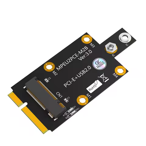 M.2 Key B to Mini PCI-E Adapter with Dual NANO SIM card Slot for 3G/4G/5G Module