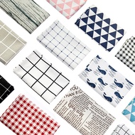 alas meja lapik meja alas meja makan Nordic Photo Background Cloth Plaid Tablecloth Table Mat Placem