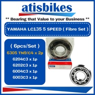 SKF ( FIBRE ) YAMAHA LC135 5S ( 6pcs/Set-C3 ) Motorcycle Engine Set Bearings 6003C3 6004C3 6202C3 62