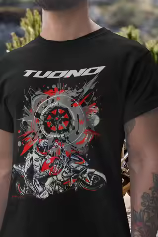 62@EY A.prilia Tuono 125 T Shirt Premium Naked Bike Motorcycle Tee The Little Beast Rider Graphic To