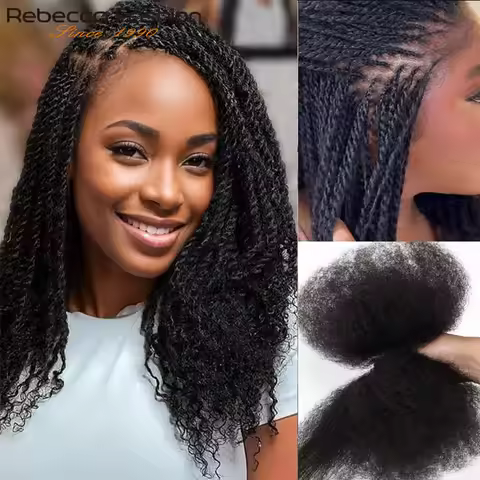 QVR Afro Kinkys Bulk Human Hair For Mini Twist, Dreadlocks Extensions, Locs Repair & Braiding, 100% 