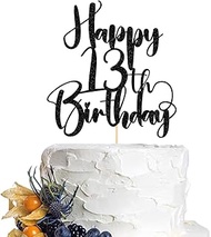 Happy Birthday 13th Cake Topper，Boys/Girls13th Birthday,13th Anniversary Party Cake Topper Decoratio