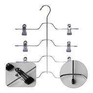 4-tier Skirt Hangers With Clips Pant Hangers Space Saving Multiple Hanger T3f8