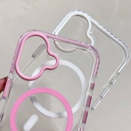 Clear Back Case Color Edge Wavy For IPHONE 11 12PM 13 13pm 14 14+ 14PM 15 15+ 15PM 16 16PM 17 17air 