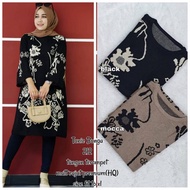 Dress rajut bunga/tunik rajut muslim motif bunga