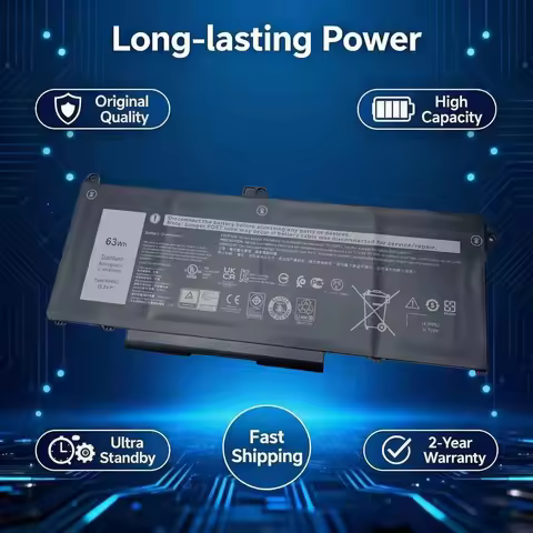 New RJ40G WY9DX 11.4V 42Wh/15.2V 63Wh Laptop Battery For Dell Latitude 5420 5520 Precision 3560 1F2C