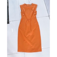 Liquidation of Cchat's long orange dress size s small form xs