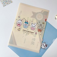 file folder file organizer file holder Chiikawa Cartoon Folder Student Cute L-Shaped Waterproof Fold