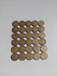 香港:洋紫荊:(10元硬幣):全部1995年:風水錢:(可散買15個):共30個