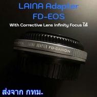 LAINA FD-EOS Mount Adapter Canon FD FL Lens to Canon EOS EF EFS Camera with Corrective Lens Infinity